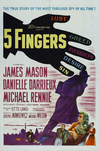 Five Fingers Movie Poster Print showcasing dynamic cinema art.