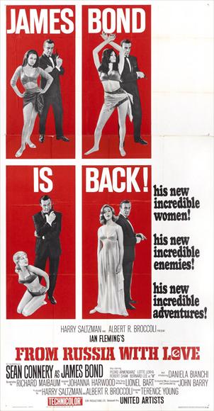 From Russia with Love Movie Poster Print featuring classic espionage design.