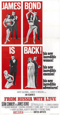 From Russia with Love Movie Poster Print featuring classic espionage design.