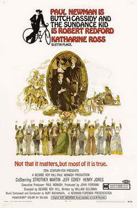 Butch Cassidy and the Sundance Kid Movie Poster Print showcasing iconic film art.