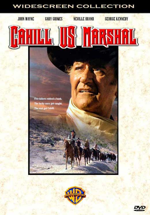 Cahill U.S. Marshal Movie Poster Print featuring classic Western design.
