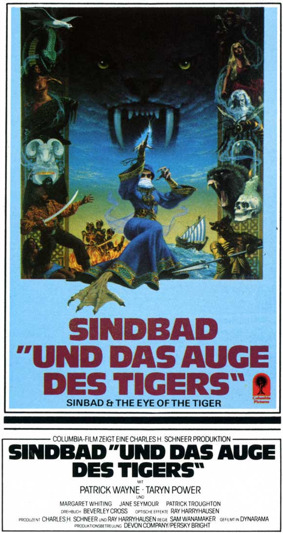 Sinbad and the Eye of the Tiger Movie Poster Print featuring vibrant artwork.