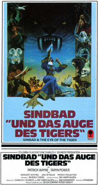 Sinbad and the Eye of the Tiger Movie Poster Print featuring vibrant artwork.