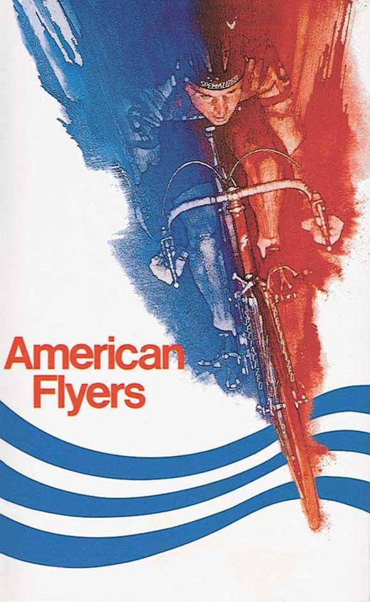 American Flyers Movie Poster Print showcasing cycling and competition.