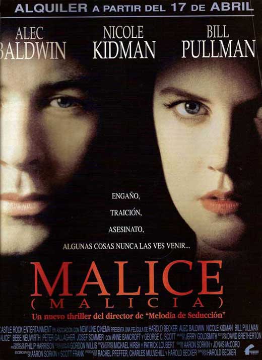 Malice Movie Poster Print in 11x17 size.