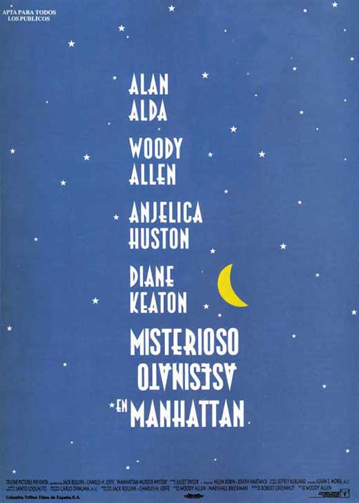 Manhattan Murder Mystery Movie Poster Print showcasing vintage film art.