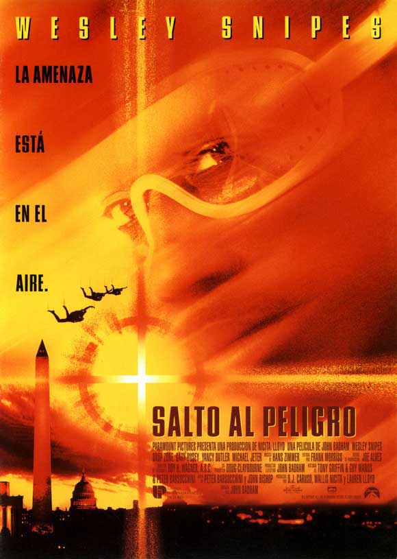 Drop Zone Movie Poster Print showcasing thrilling skydiving action.