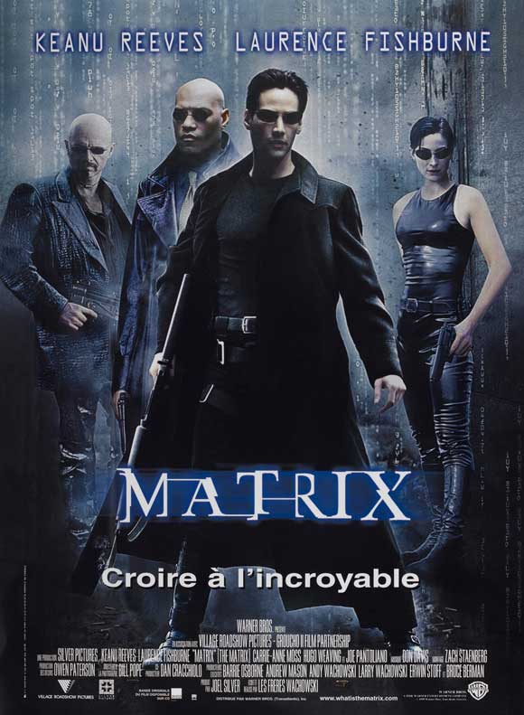 The Matrix Movie Poster Print featuring iconic sci-fi imagery.