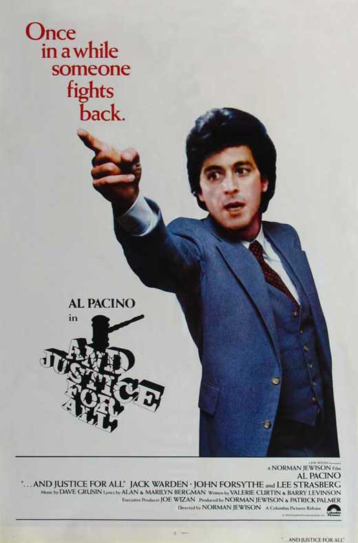And Justice for All Movie Poster Print showcasing iconic film imagery