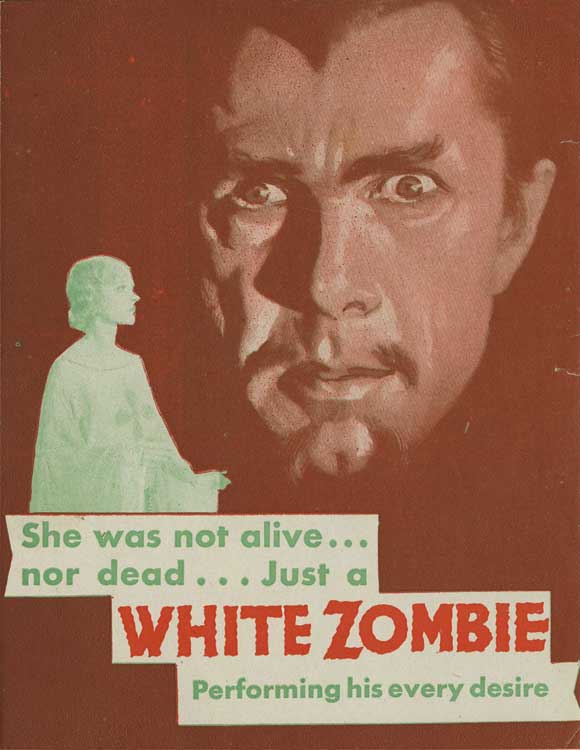 White Zombie Movie Poster Print showcasing classic horror film art.
