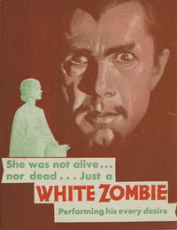White Zombie Movie Poster Print showcasing classic horror film art.