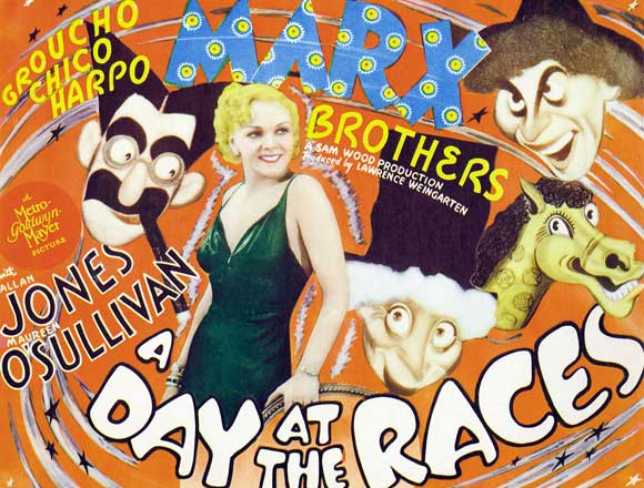A Day at the Races Movie Poster Print showcasing classic cinema.