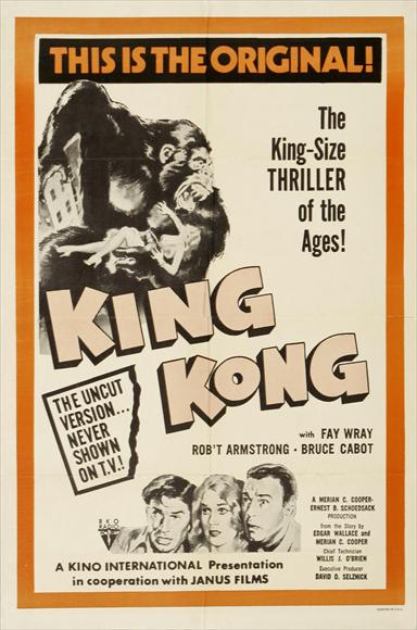 King Kong Movie Poster Print featuring iconic giant ape artwork.