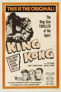 King Kong Movie Poster Print featuring iconic giant ape artwork.