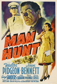 Man Hunt Movie Poster Print showcasing action and suspense.