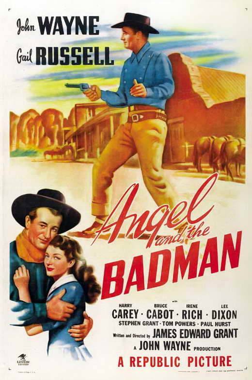 Angel and the Badman Movie Poster Print featuring classic Western imagery.