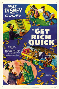 Get Rich Quick Movie Poster Print featuring vibrant colors and cinematic art.