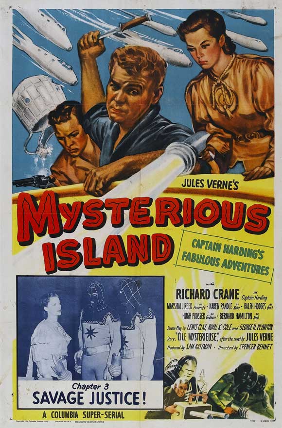 Mysterious Island Movie Poster Print featuring vibrant imagery from the classic film.