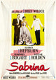 Sabrina Movie Poster Print showcasing classic cinema art.