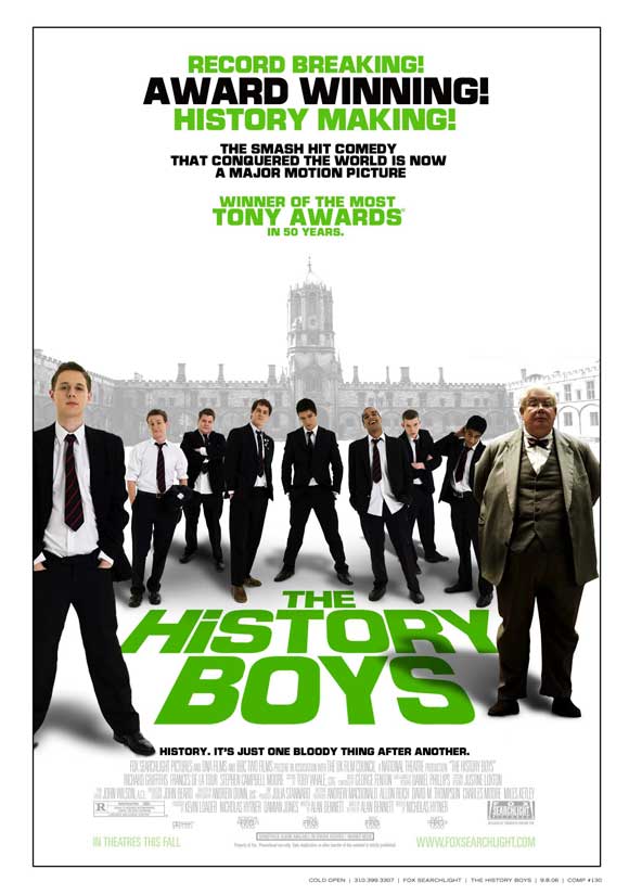 The History Boys Movie Poster Print showcasing vibrant artwork.