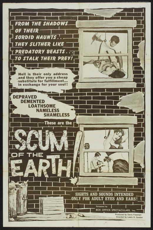 Scum of the Earth Movie Poster Print showcasing dramatic film art.