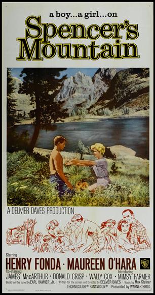 Spencer's Mountain Movie Poster Print featuring classic film artwork