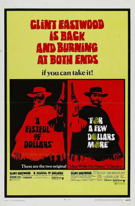 For a Few Dollars More Movie Poster Print showcasing classic Western film art.