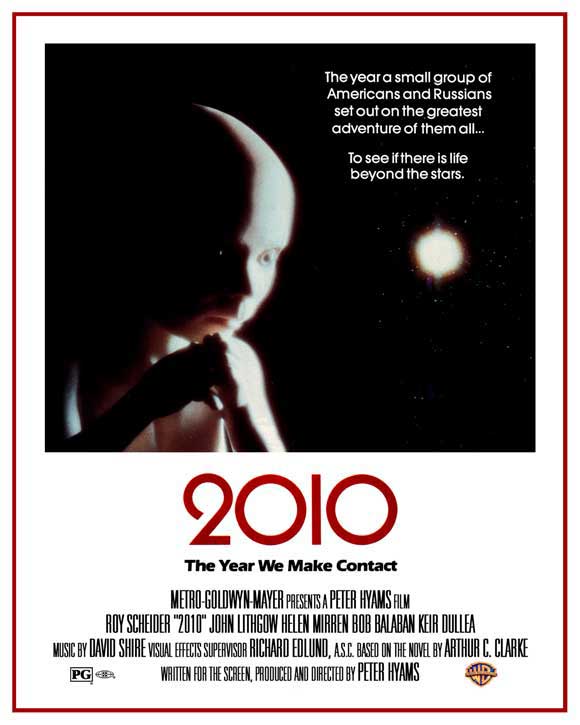 2010: The Year We Make Contact Movie Poster Print showcasing iconic sci-fi visuals.