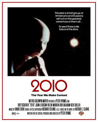 2010: The Year We Make Contact Movie Poster Print showcasing iconic sci-fi visuals.