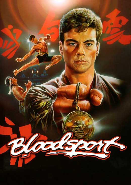 Bloodsport Movie Poster Print showcasing martial arts action