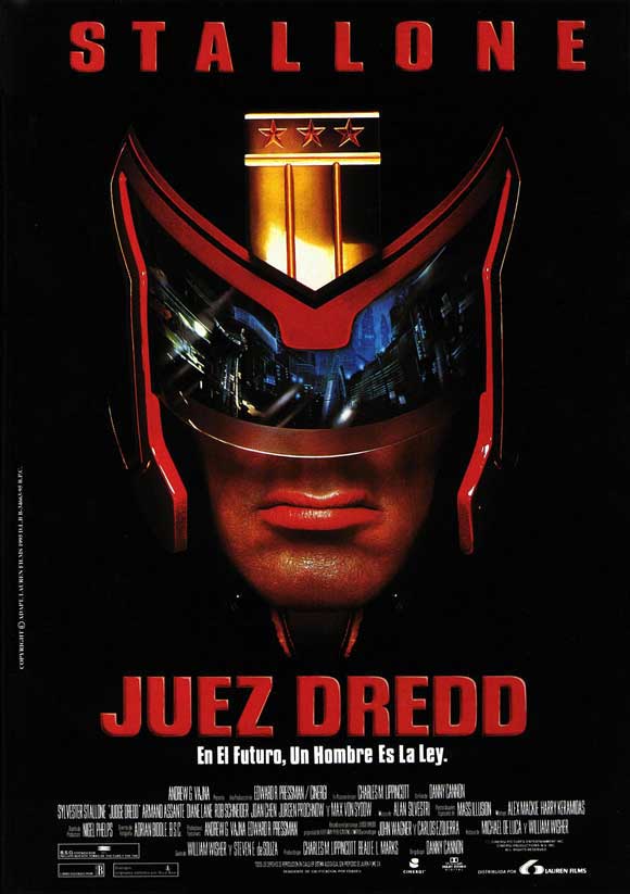 Judge Dredd Movie Poster Print showcasing intense visuals and iconic imagery.
