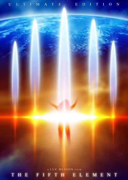 The Fifth Element Movie Poster Print featuring vibrant sci-fi artwork.