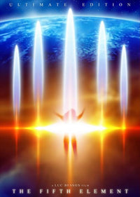 The Fifth Element Movie Poster Print featuring vibrant sci-fi artwork.