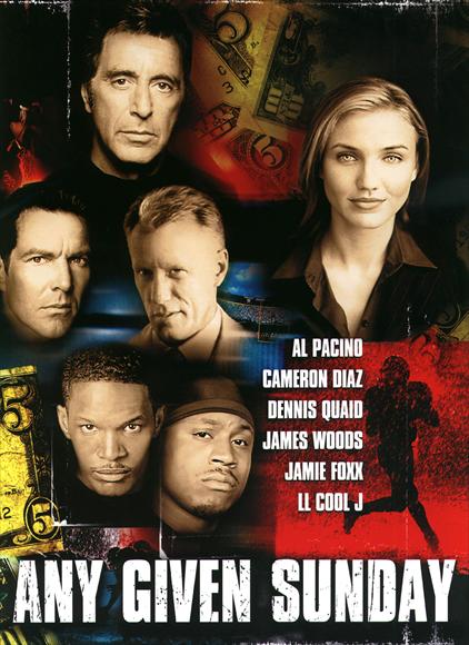 Any Given Sunday Movie Poster Print showcasing vibrant sports drama.
