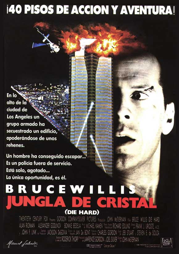 Die Hard Movie Poster Print featuring action and excitement.