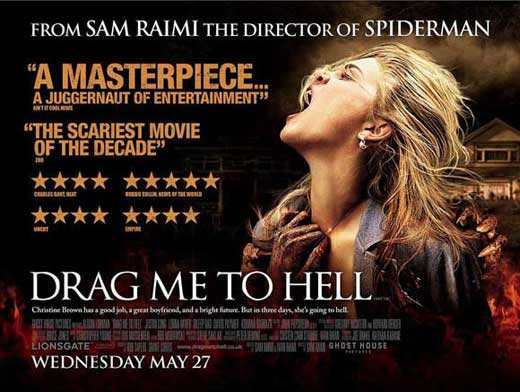 Drag Me to Hell Movie Poster Print showcasing horror film imagery.