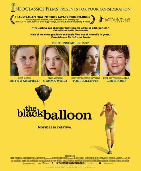 The Black Balloon Movie Poster Print showcasing captivating imagery.
