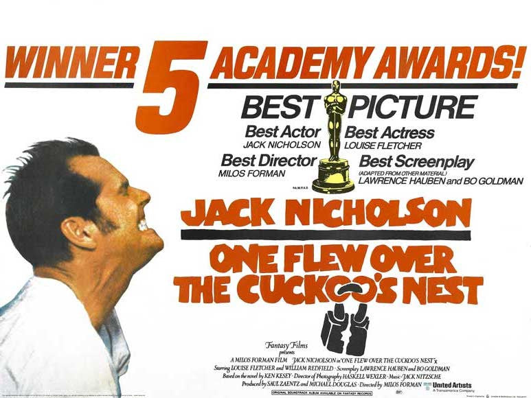 One Flew Over the Cuckoo's Nest Movie Poster Print - 11x17