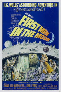 First Men in the Moon Movie Poster Print featuring classic sci-fi art.