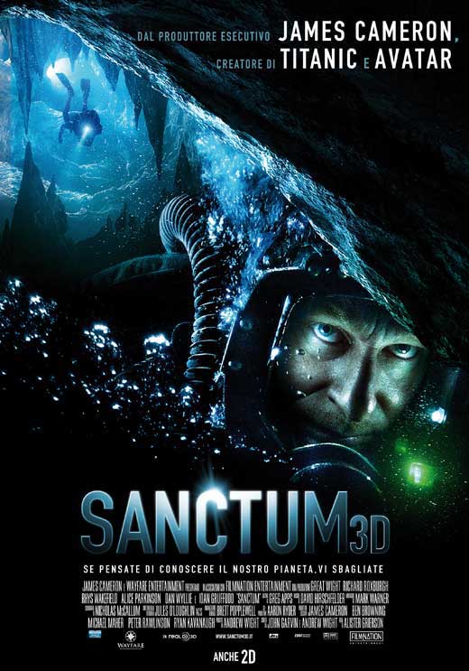 Sanctum Movie Poster Print showcasing thrilling underwater adventure art.
