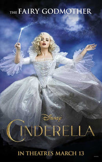 Cinderella Movie Poster Print featuring iconic characters and enchanting design.