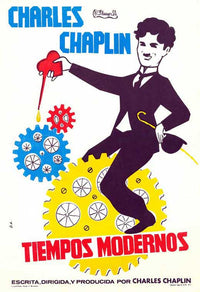 Modern Times Movie Poster Print featuring classic film design.