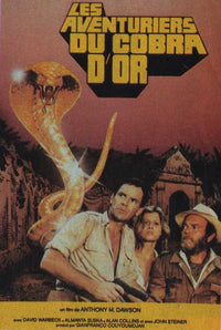 The Hunters of the Golden Cobra movie poster print showcasing vibrant imagery and adventure themes.