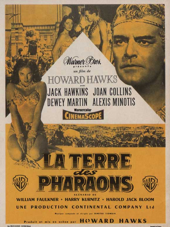 Land of the Pharaohs Movie Poster Print showcasing ancient Egyptian themes.