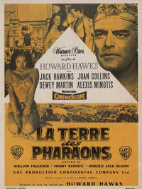 Land of the Pharaohs Movie Poster Print showcasing ancient Egyptian themes.