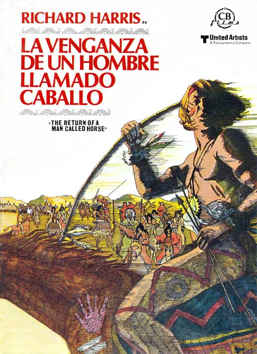 The Return of a Man Called Horse Movie Poster Print showcasing vibrant colors and classic film imagery.