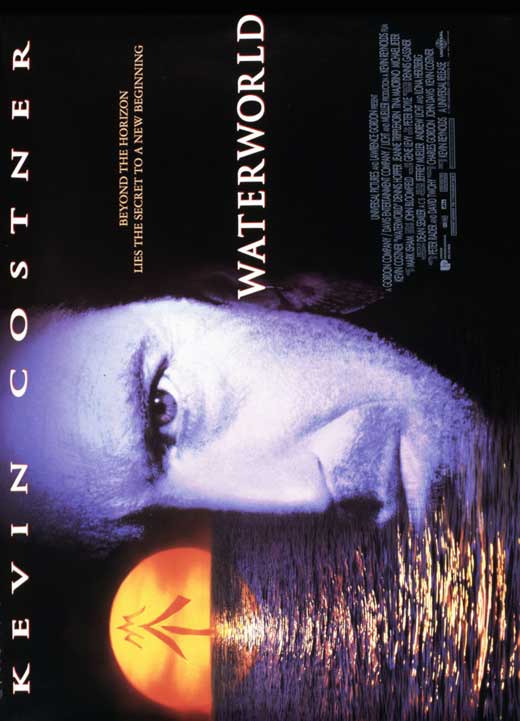 Waterworld Movie Poster Print featuring iconic scenes from the film.