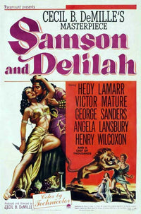 Samson and Delilah Movie Poster Print featuring iconic characters