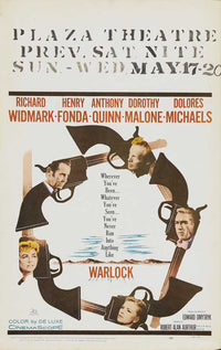Warlock Movie Poster Print showcasing classic horror artwork.