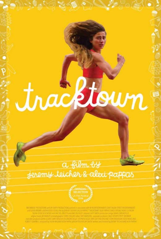 Tracktown movie poster print showcasing athletic spirit and vibrant colors.